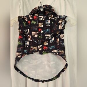 Jurassic World Stylish Dinosaur Print Dog Shirt Size M